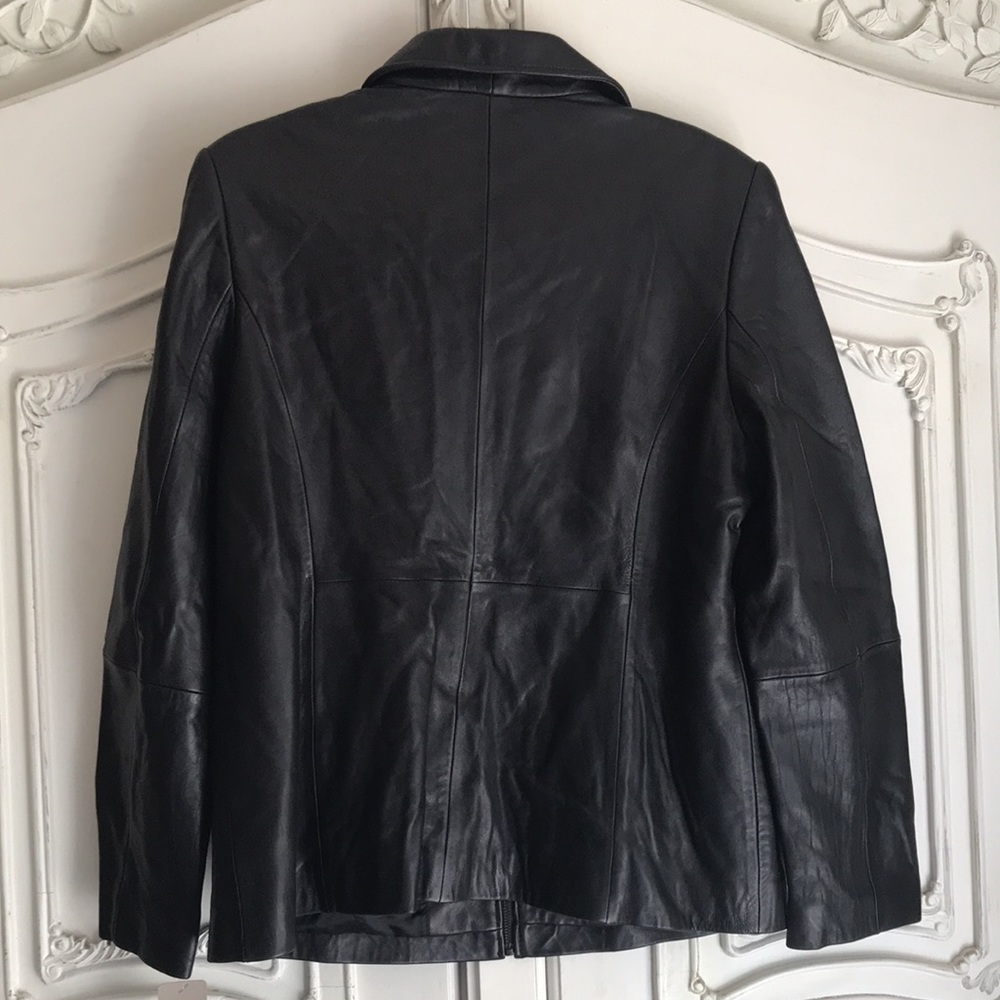 NWT Jones New York black leather jacket sz XL - Picture 6 of 7